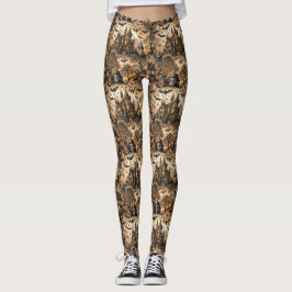 Vintage Haunted House Leggings