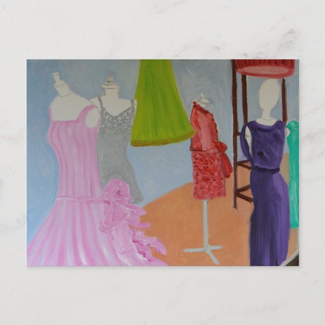 Vintage Haute Couture Vykort (Framsida)