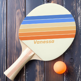 Vintage Hav Solränder med Namn Pingisracket