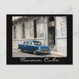 vintage havana-bil vykort