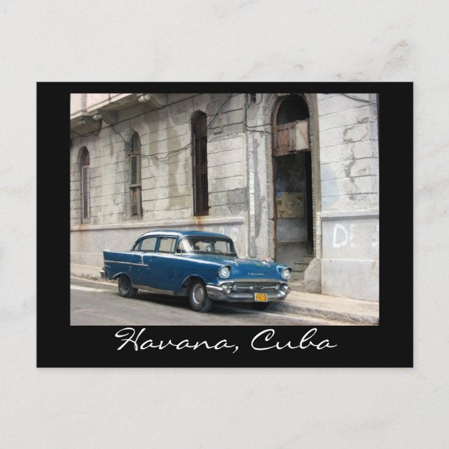 vintage havana-bil vykort (Framsida)