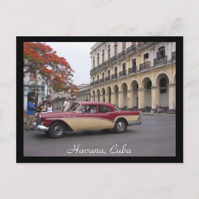 vintage havana-bil vykort (Framsida)