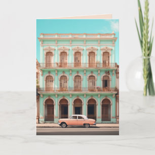 Vintage Havana Greeting Card Inbjudan