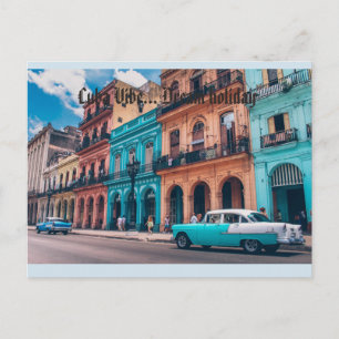 Vintage Havana Kuba Färgstark "Kubas vibe" Vykort