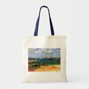 Vintage havsutsikt, Nassau hamn av Bierstadt Tygkasse