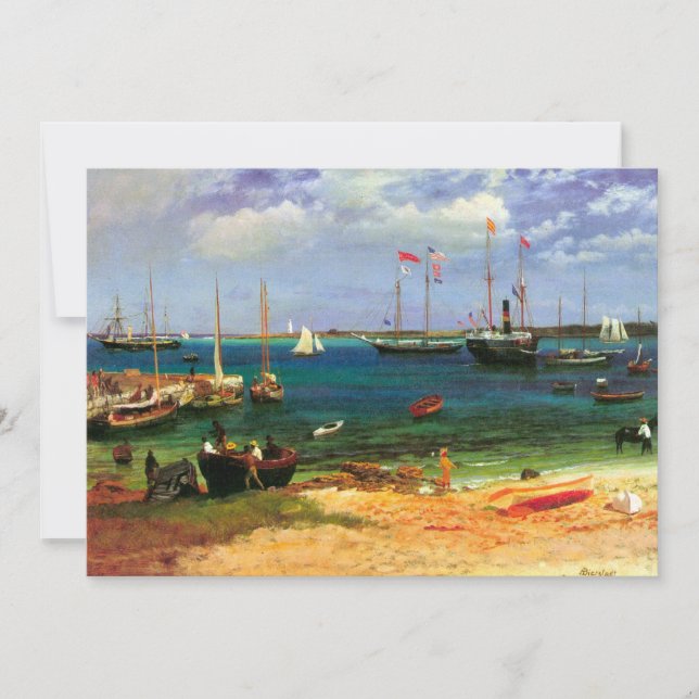 Vintage havsutsikt, Nassaus hamn av Bierstadt (Framsida)