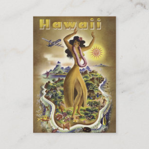 Vintage Hawaii 2 Visitkort