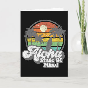 Vintage Hawaii Aloha State Hawaiianskt Beach Surfi Kort