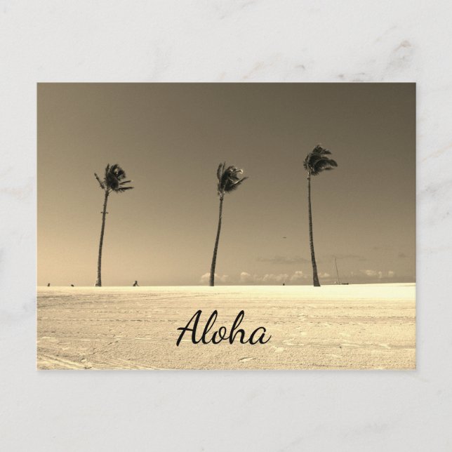 Vintage Hawaii Aloha Vykort (Framsida)