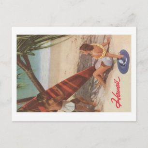Vintage Hawaii Beach-vykort Vykort
