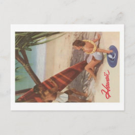 Vintage Hawaii Beach-vykort Vykort