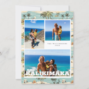 Vintage Hawaii Mele Kalikimaka Högtidskort Julkort
