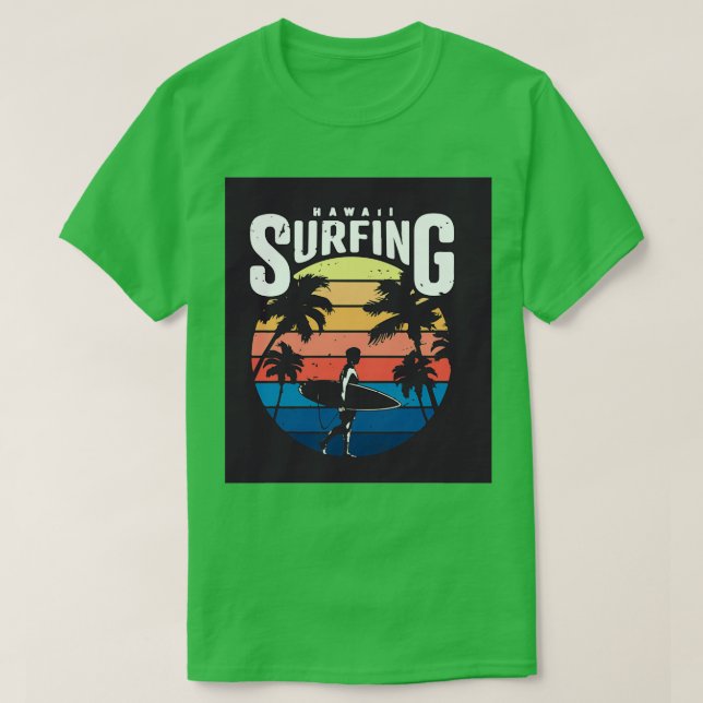 Vintage hawaii surfing label t shirt (Design framsida)