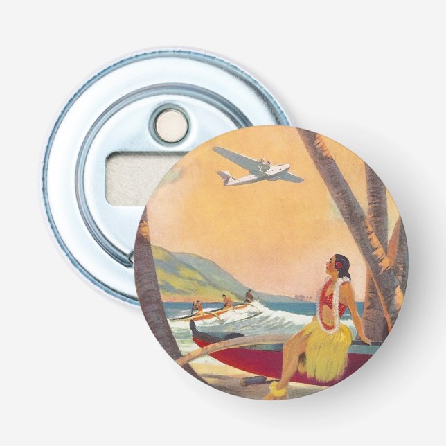 Vintage Hawaii Travel Flasköppnare (Framsidan)