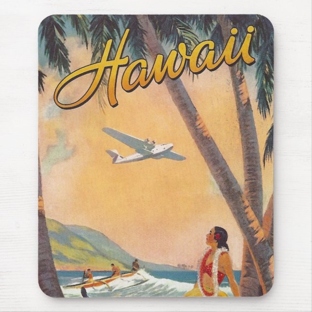 Vintage Hawaii Travel Musmatta (Framsidan)