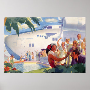 Vintage Hawaii Travel Poster