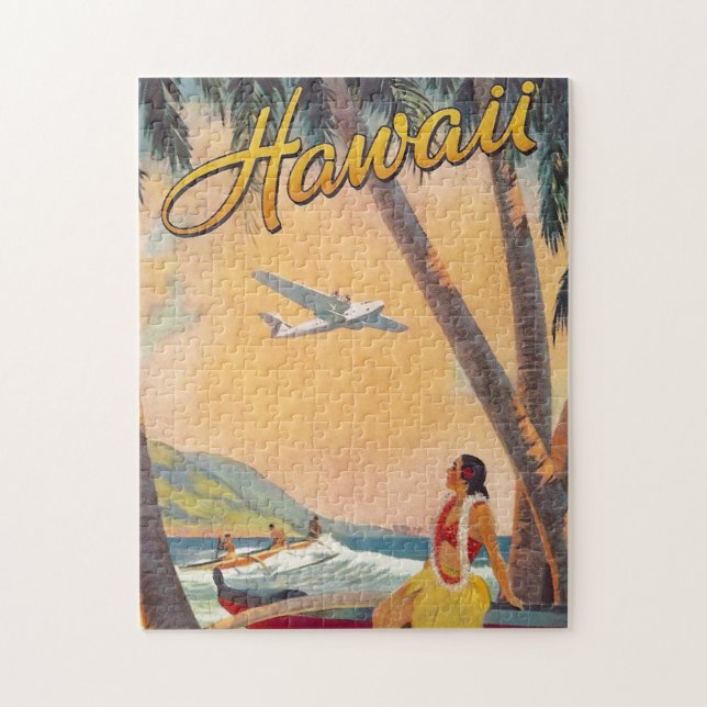 Vintage Hawaii Travel Pussel (Vertikal)