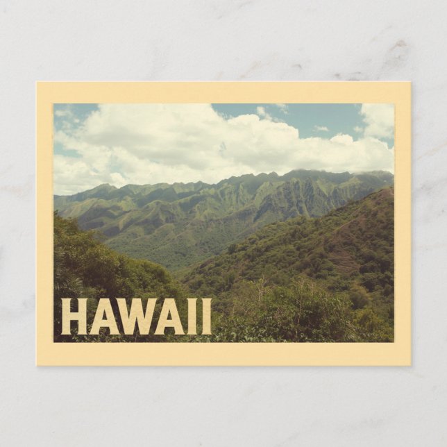Vintage Hawaii Travel Vykort (Framsida)