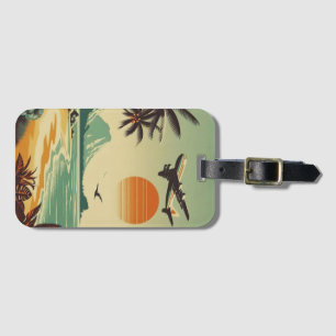 Vintage Hawaii/Tropical Bagagebricka