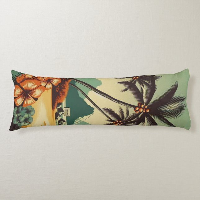 Vintage Hawaii/Tropical Kroppskudde (Framsidan)