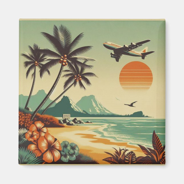 Vintage Hawaii/Tropical Magnet (Framsidan)
