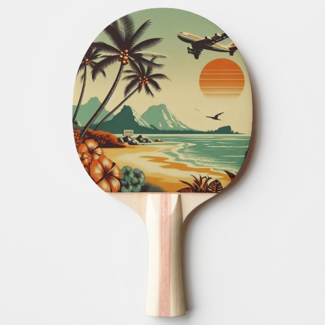 Vintage Hawaii/Tropical Pingisracket (Framsidan)