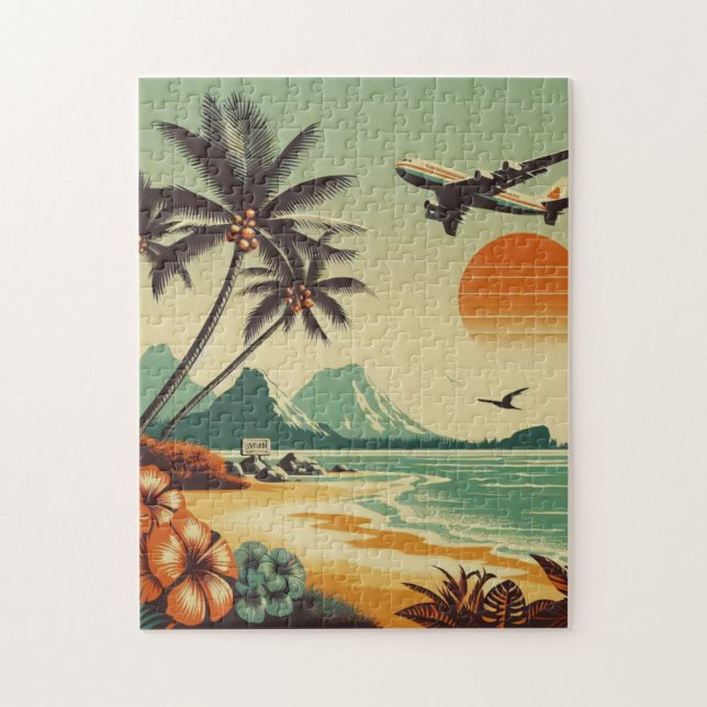 Vintage Hawaii/Tropical Pussel (Vertikal)