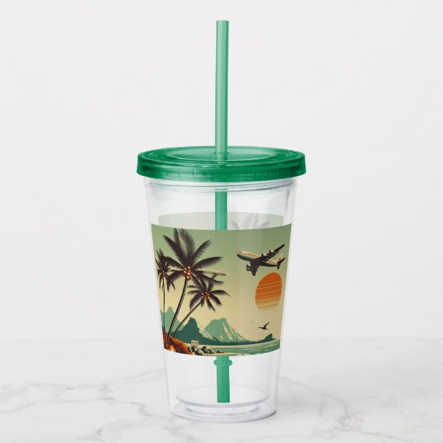 Vintage Hawaii/Tropical Take Away Mugg (Framsida)