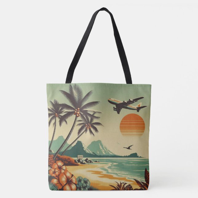 Vintage Hawaii/Tropical Tygkasse (Framsida)