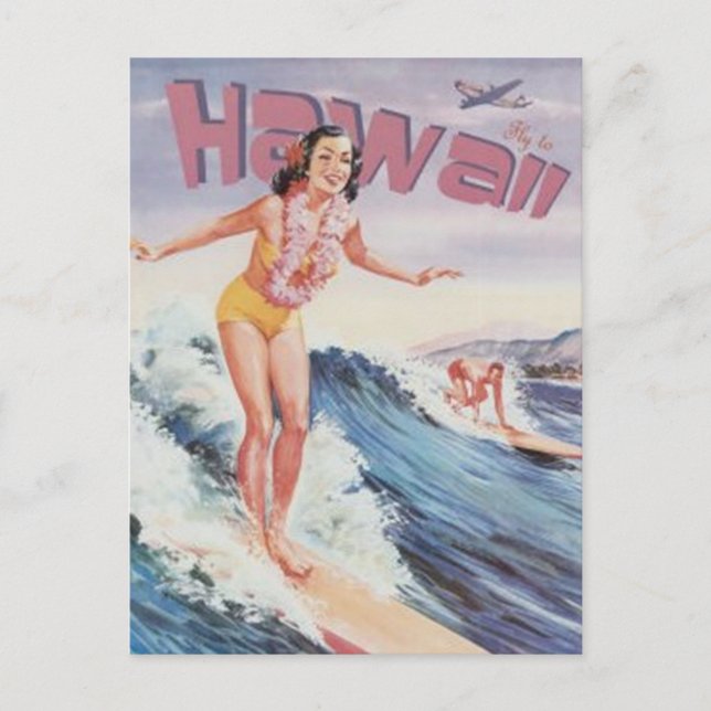 Vintage Hawaii, USA - Vykort (Framsida)