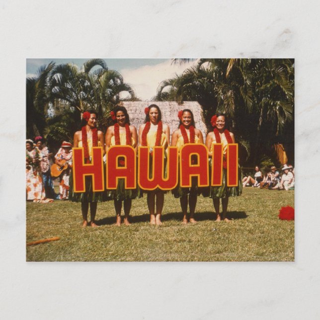 Vintage Hawaii Vykort (Framsida)