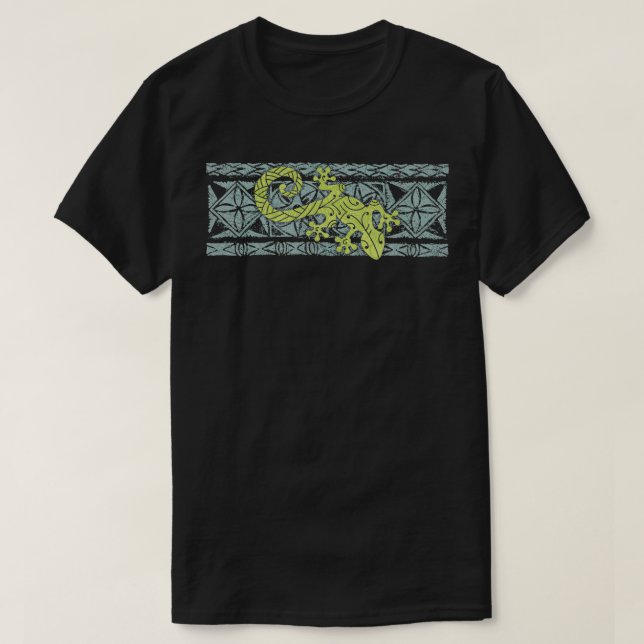 Vintage Hawaiian Gecko T Shirt (Design framsida)