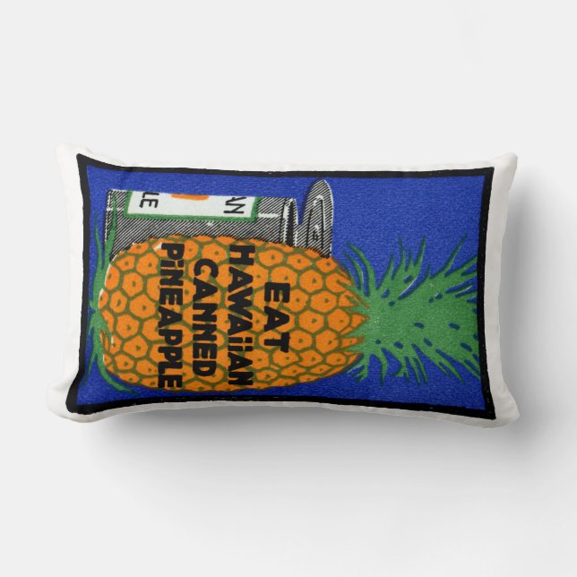 Vintage Hawaiian Pineapple Lumbarkudde (Framsida)