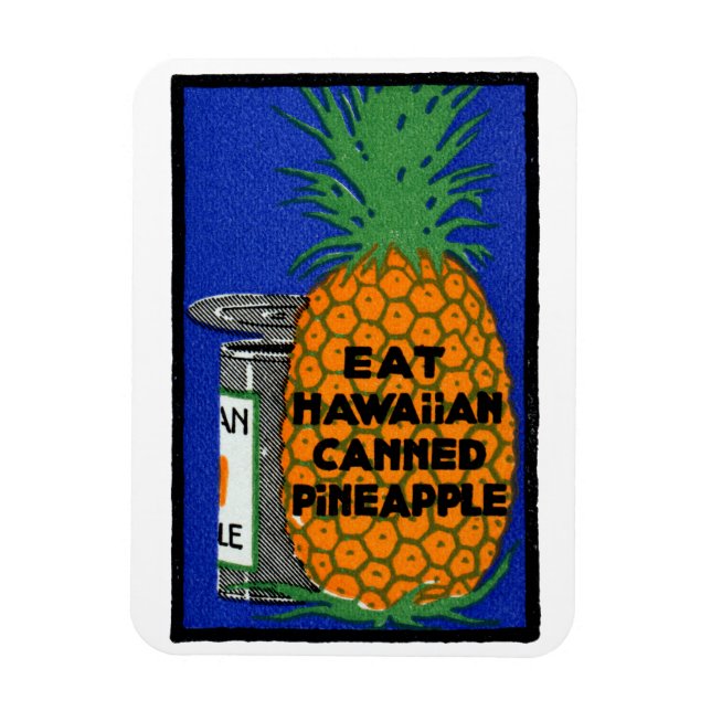 Vintage Hawaiian Pineapple Magnet (Vertikal)