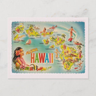 Vintage Hawaiian Postcard Vykort