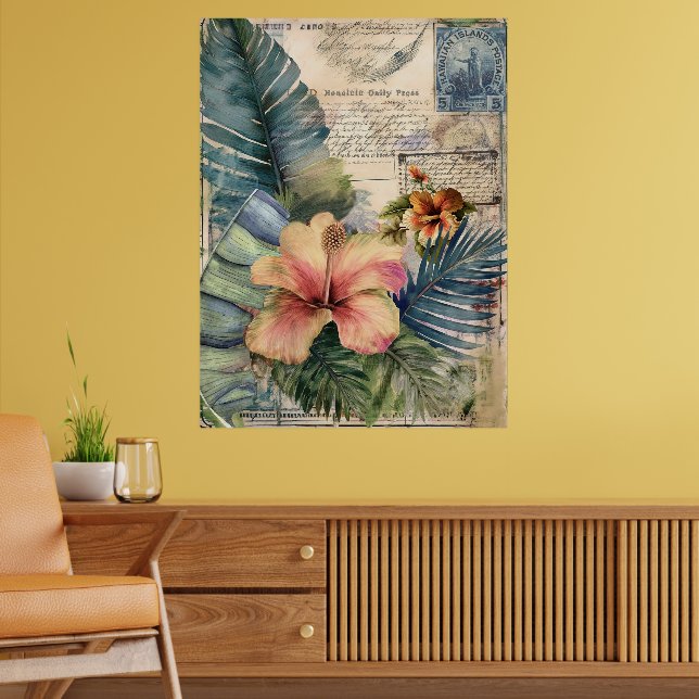 Vintage hawaiian Scrapbook Page 6 Poster (Vardagsrum 2)