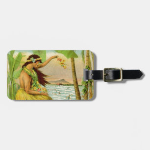 Vintage Hawaiian Travel Bagagebricka