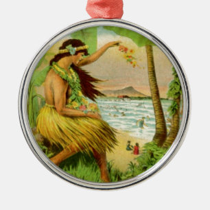 Vintage Hawaiian Travel Julgransprydnad Metall