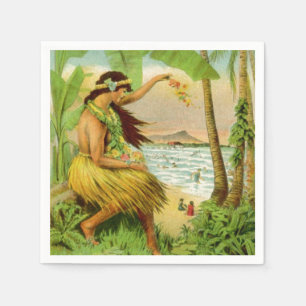 Vintage Hawaiian Travel Pappersservett