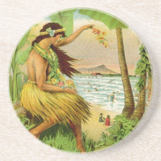 Vintage Hawaiian Travel Underlägg (Framsidan)