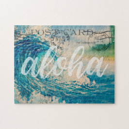 Vintage Hawaiian Wave Postcard Pussel