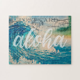 Vintage Hawaiian Wave Postcard Pussel