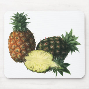 Vintage hawaiianska ananasar, ekologisk mat frukt musmatta
