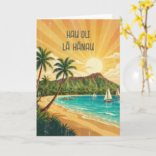 Vintage hawaiianska resereseponer - Oahu Kort