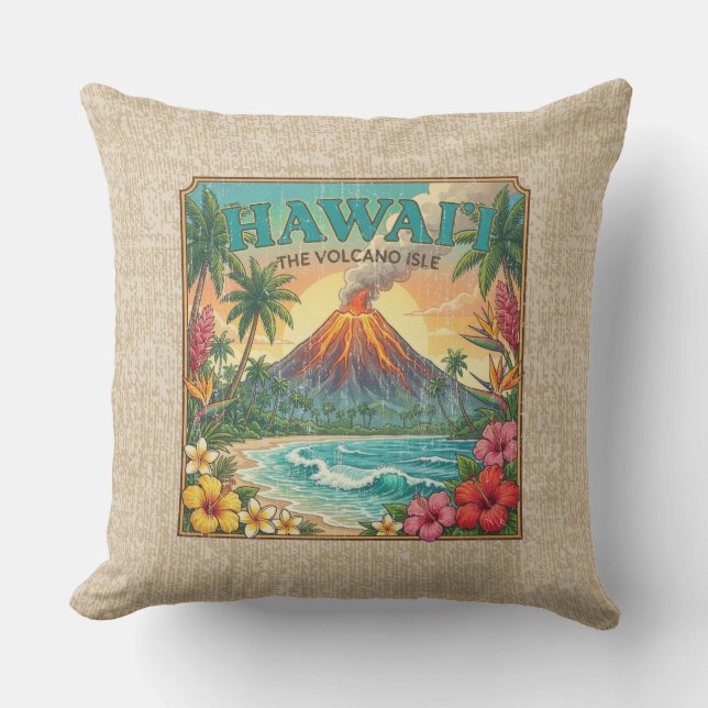 Vintage hawaiianska resposter - Vändbara  Kudde (Framsida)
