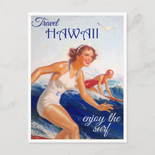 Vintage Hawaiiresor Postkort Vykort