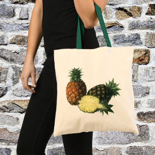 Vintage hawaiiska ananas, ekologisk livsmedelsfruk tygkasse