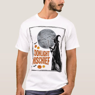 Vintage häxa skjorta Halloween mån silhuett_1 T Shirt