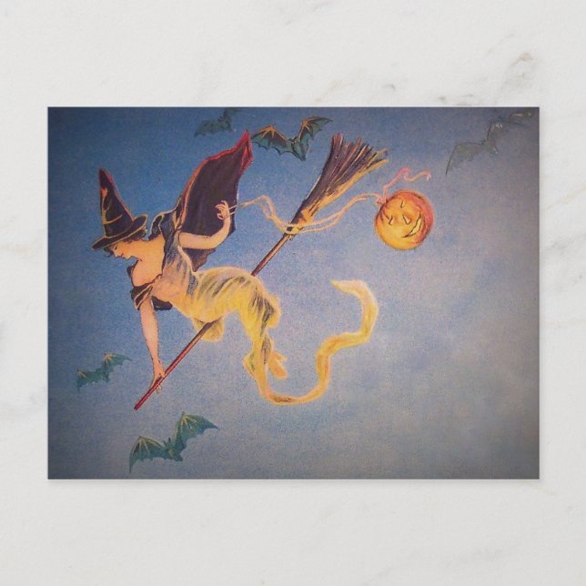 Vintage Häxa Vykort (Framsida)