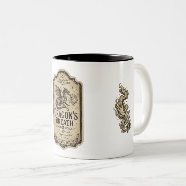 Vintage Häxapotek Potionsetikett Kaffemugg (Framsida höger)